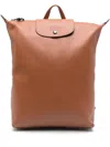 Longchamp Le Pliage Xtra M Leather Backpack In Brown