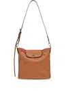 Longchamp Medium Le Pliage Xtra Leather Crossbody Bag In Brown