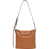 Longchamp Medium Le Pliage Xtra Leather Crossbody Bag In Brown