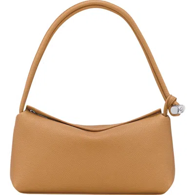 Longchamp Medium Le Roseau Leather Shoulder Bag In Brown