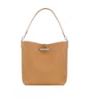 Longchamp M Le Roseau In Walnut Colour Hobo Bag