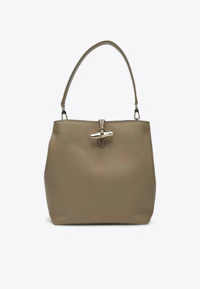 Longchamp M Le Roseau Hobo Bag In Root Colour In Brown