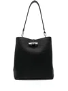 Longchamp Medium Le Roseau Shoulder Bag In Black