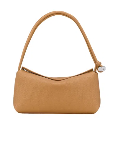 Longchamp Medium Le Roseau Shoulder Bag In Brown
