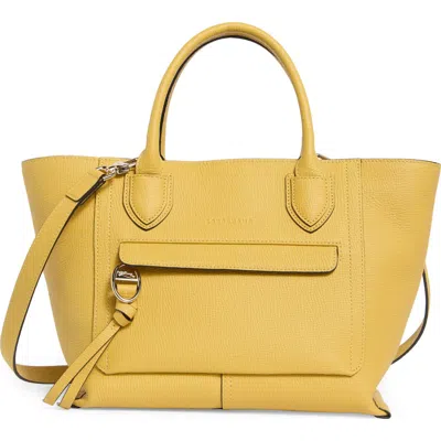 Longchamp Medium Leather Handbag In Yellow