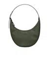 Longchamp Le Roseau Calf Leather Hobo Bag In Green