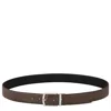 Longchamp Men's Belt Le Foulonné In Mocha/black
