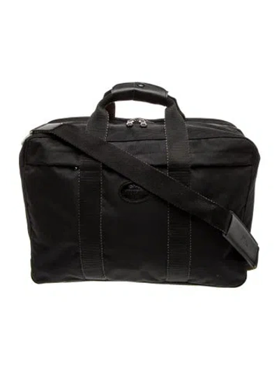 Pre-owned Longchamp Mesh Messenger Bag In Black