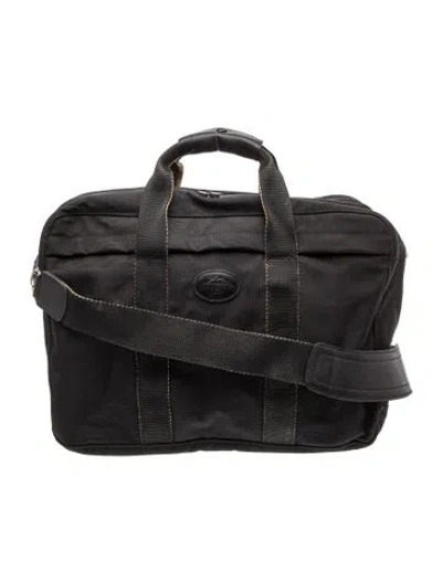 Pre-owned Longchamp Mesh Weekender Bag In Black