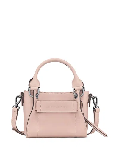 Longchamp Mini 3d Leather Shoulder Bag In Pink