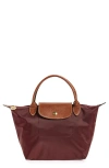 Longchamp Small Le Pliage Original Top Handle Bag In Burgundy