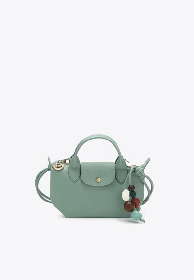 Longchamp Mini Le Pliage Leather Xtra Top Handle Bag