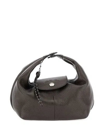 Longchamp Mini Le Pliage Portobello Leather Tote Bag In Brown