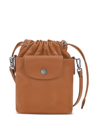 Longchamp Mini Le Pliage Xtra Drawstring Bucket Bag In Brown