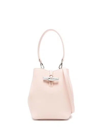 Longchamp Mini Le Roseau Bucket Bag In 粉色