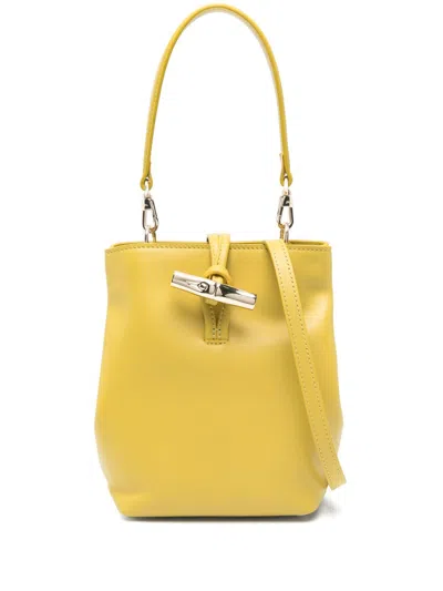 Longchamp Mini Le Roseau Beuteltasche In Gelb