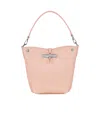 Longchamp Extra Small Le Roseau Bucket Bag In Nude