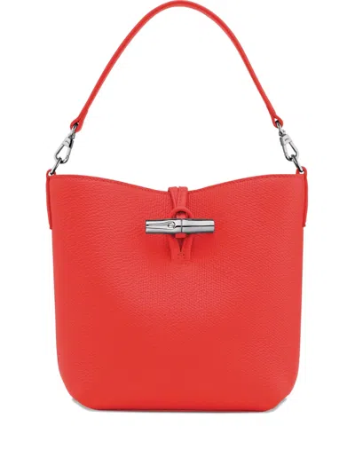 Longchamp Mini Le Roseau Bucket Bag In Red