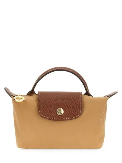 Longchamp Mini Pouch Clutch - 11 Cm X 17 Cm X 5.5 Cm In Beige