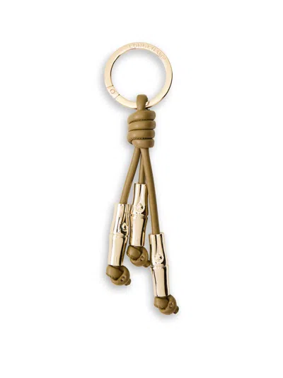 Longchamp Mini Roseau Key Ring Green Bag