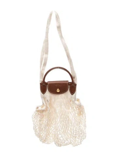 Pre-owned Longchamp Modele Depose Medium In Neutral