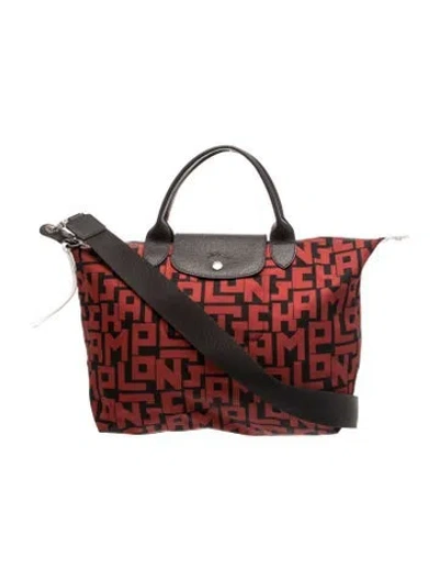 Pre-owned Longchamp Monogram Messenger Bag In Multi