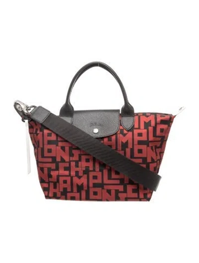 Pre-owned Longchamp Monogram Top Handle Bag In Multicolor