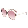 Longchamp 57mm Amazone Modified Rectangle Sunglasses