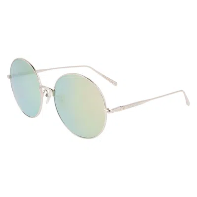 Longchamp Multicolor Metal Sunglasses In Gold