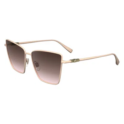 Longchamp Multicolor Metal Sunglasses In Brown