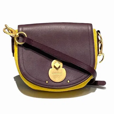 Pre-owned Longchamp Mustard Suede Leather Shoulder Bag ()