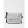 Longchamp Natural Canvas And Leather Handbag