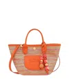 Longchamp Extra Small Le Pliage Panier Rainbow Top Handle Bag In Nude