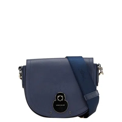 Pre-owned Longchamp Navy Leather Shoulder Bag () In Blue