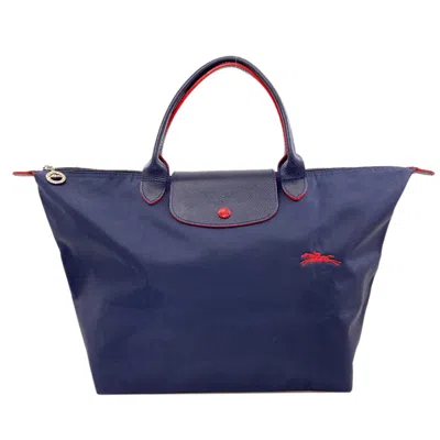 Pre-owned Longchamp Navy Nylon Tote Bag ()