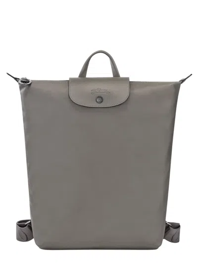 Longchamp Neutrals Le Pliage Xtra Leather Backpack In Gray