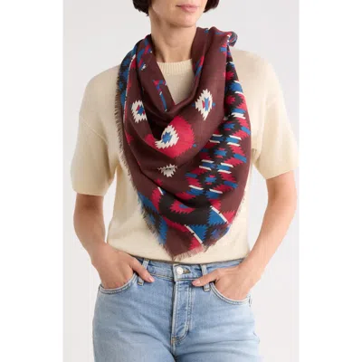 Longchamp Nomad Print Scarf In Orange