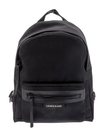 Pre-owned Longchamp Nylon Backpack In Black