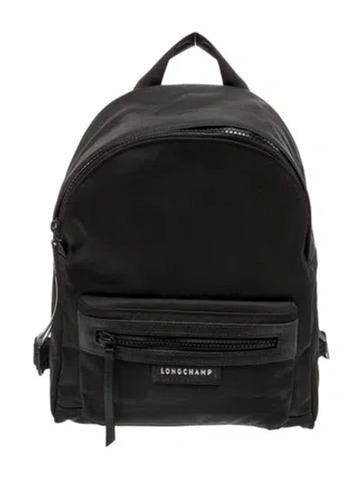 Pre-owned Longchamp Nylon Backpack In Black