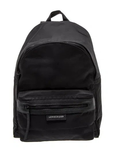 Pre-owned Longchamp Nylon Backpack In Black