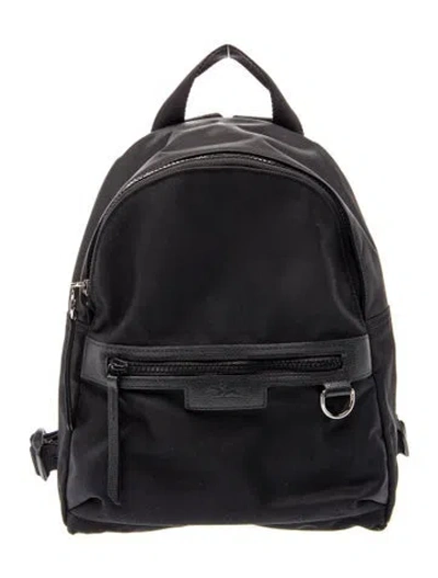 Pre-owned Longchamp Nylon Backpack In Black