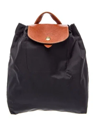 Pre-owned Longchamp Nylon Backpack In Black