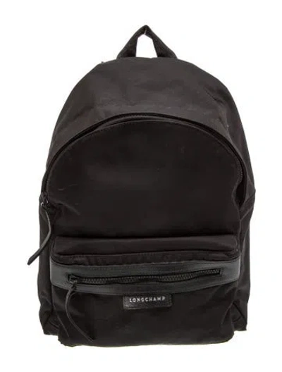 Pre-owned Longchamp Nylon Backpack In Black