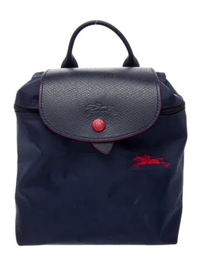 Pre-owned Longchamp Nylon Backpack In Blue
