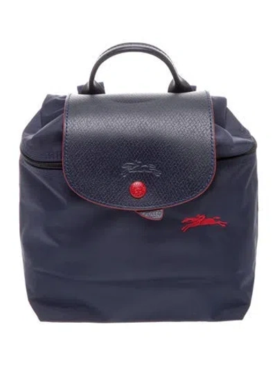Pre-owned Longchamp Nylon Backpack In Blue