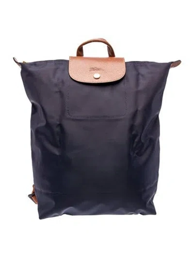 Pre-owned Longchamp Nylon Backpack In Blue