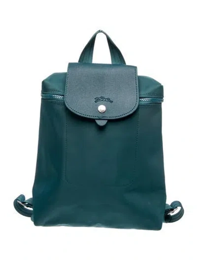 Pre-owned Longchamp Nylon Backpack In Blue