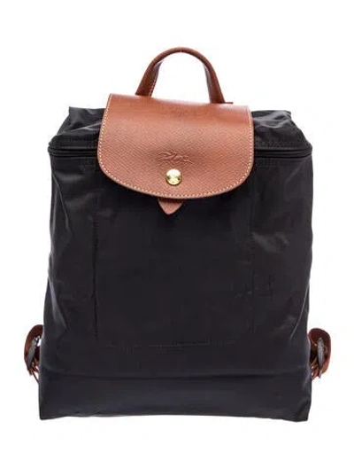 Pre-owned Longchamp Nylon Backpack In Blue