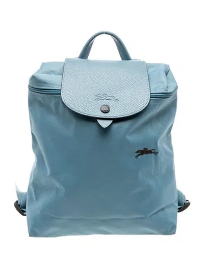 Pre-owned Longchamp Nylon Backpack In Blue