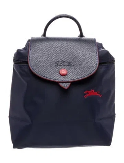 Pre-owned Longchamp Nylon Backpack In Blue